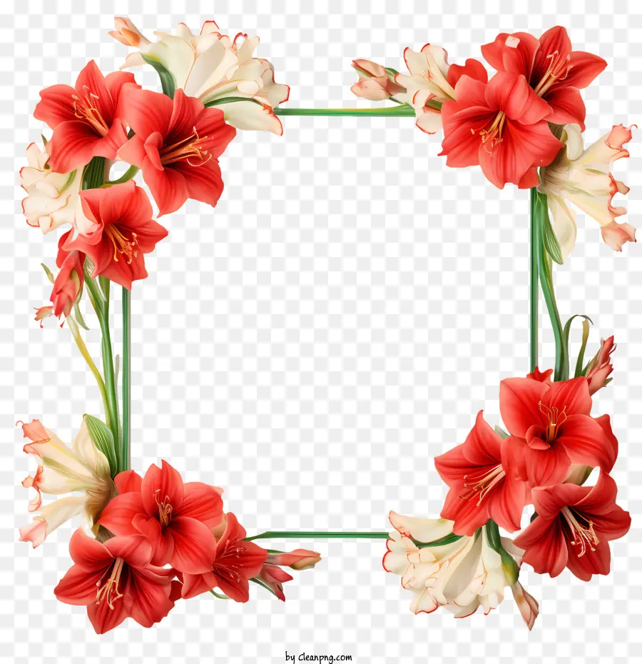 Fleur D'amaryllis，Fleurs Rouges PNG