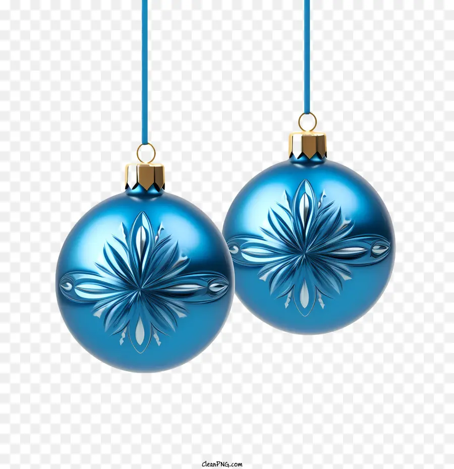 Boule De Noël，Ornements Bleus PNG