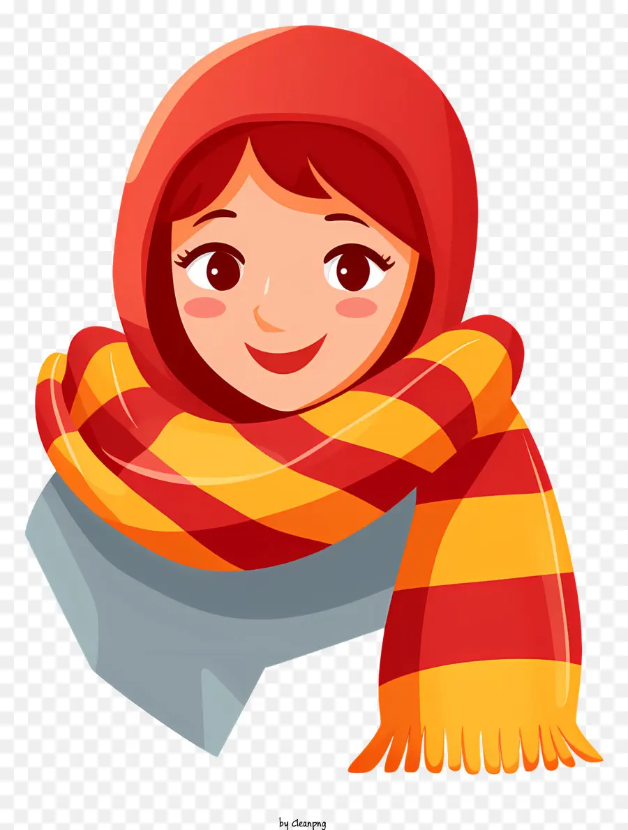 Femme，Fille Avec Un Foulard PNG