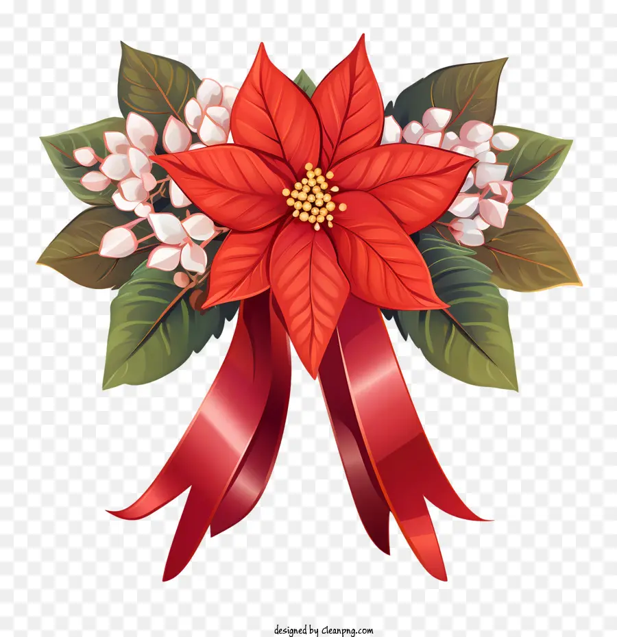 Fleur De Poinsettia，Poinsettia PNG