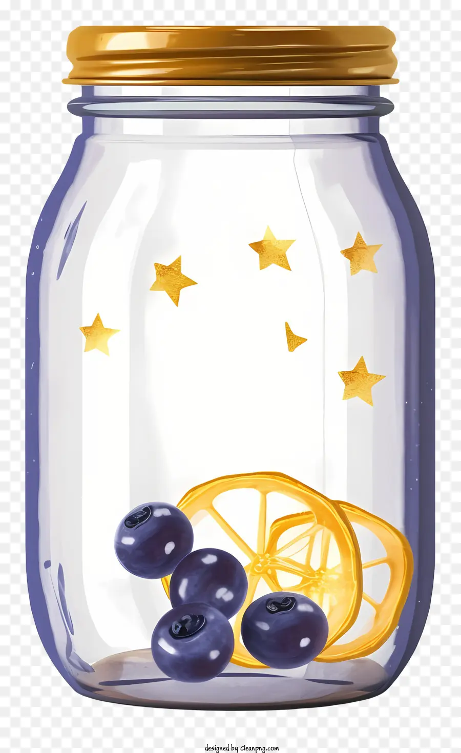 Bocal En Verre，Les Bleuets PNG