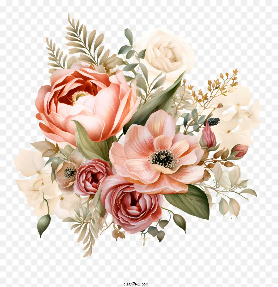 Les Fleurs De Mariage，Bouquet PNG