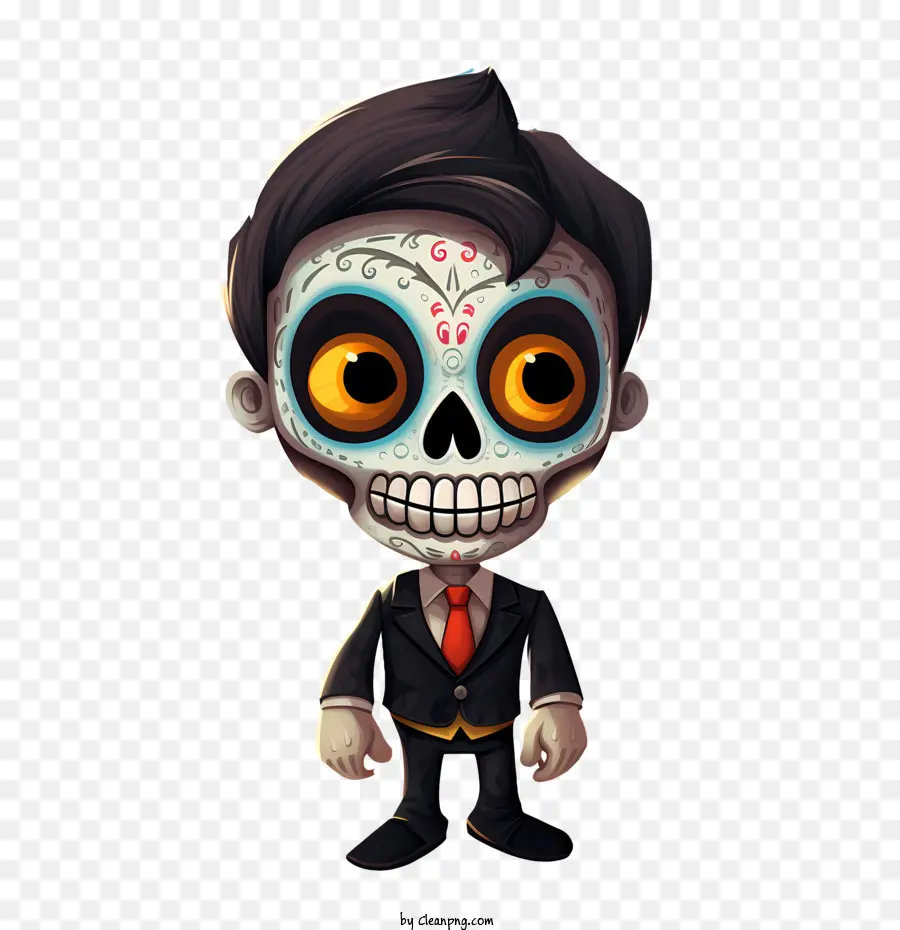 Dia De Los Muertos，Caractère Squelette PNG