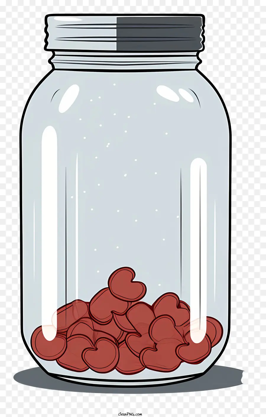 Pot En Plastique Transparent，Jelly Beans Rouges PNG