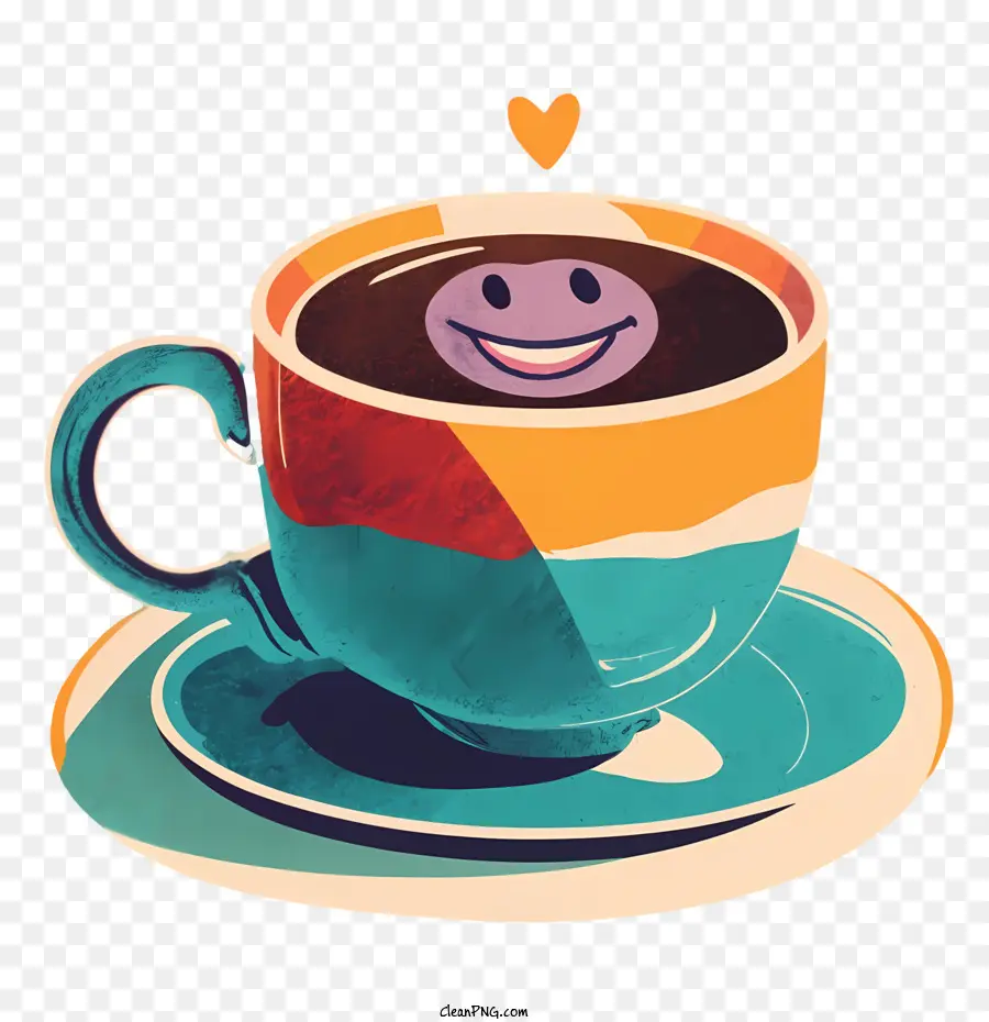 Tasse à Café De Dessin Animé，Tasse à Café Souriante PNG