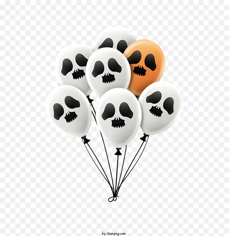 Ballons D'halloween，Ballons Crâne PNG