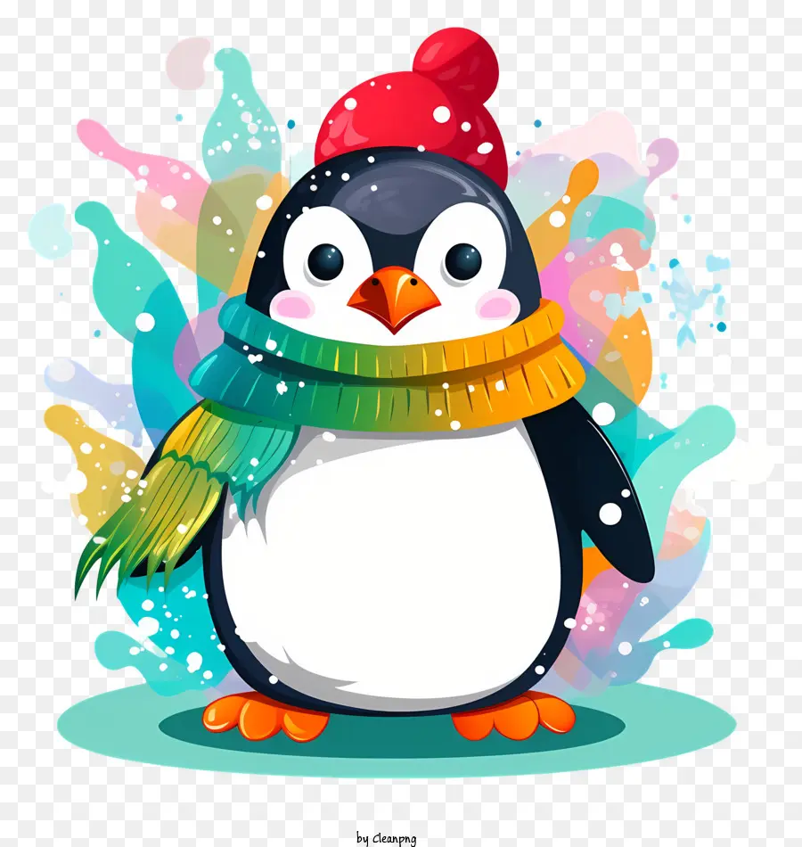 Cartoon Pingouin，Chapeau D'hiver PNG