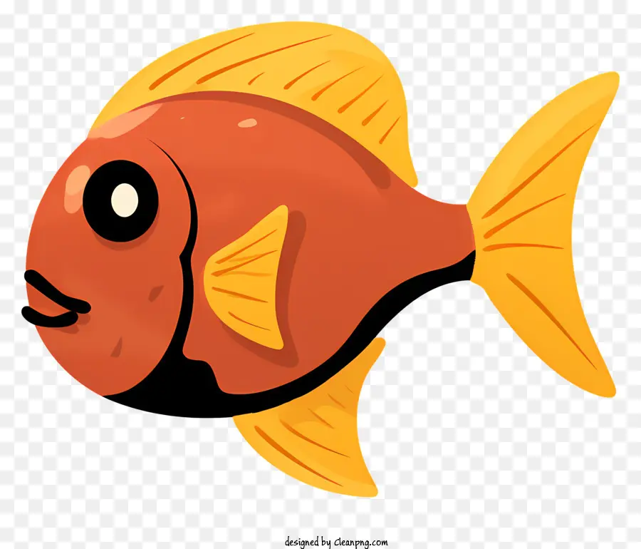 Les Poissons，Orange Poisson PNG