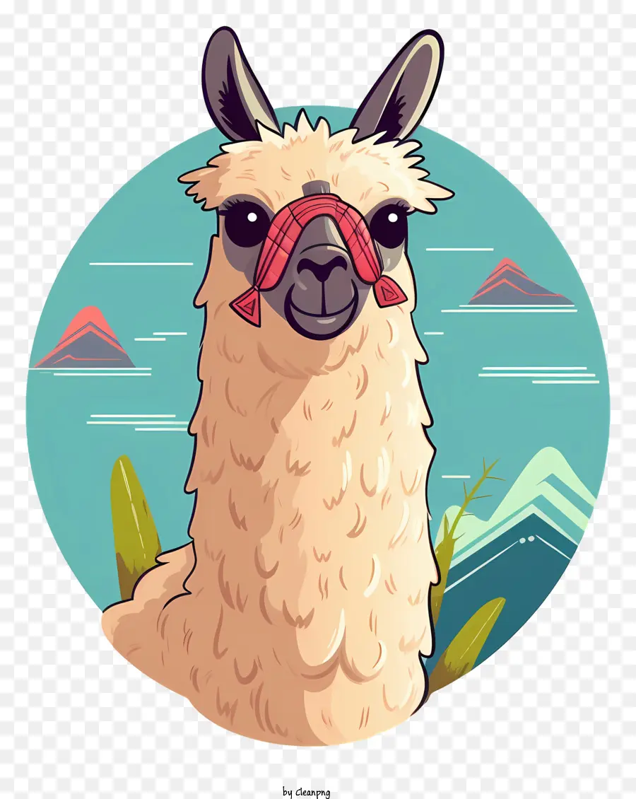 Lama，Lama Avec écharpe PNG