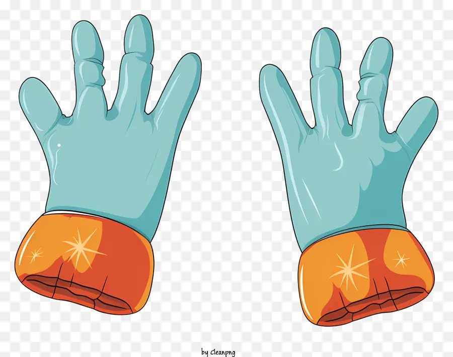 Gants En Caoutchouc Bleu，Gants Bleus PNG