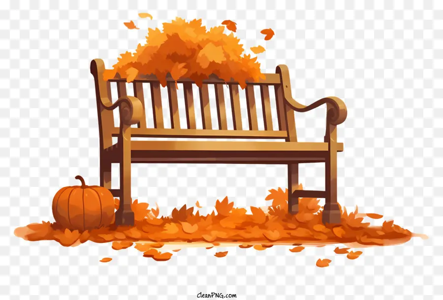 Banc En Bois，L'automne PNG