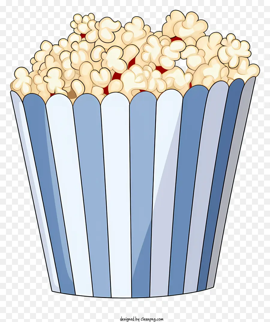 Pop Corn，Boîte De Pop Corn Rayée PNG