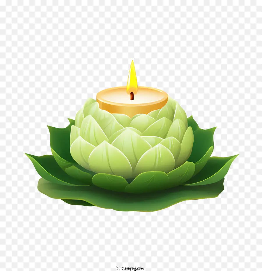 Fleur De Lotus Aux Bougies，Rose PNG