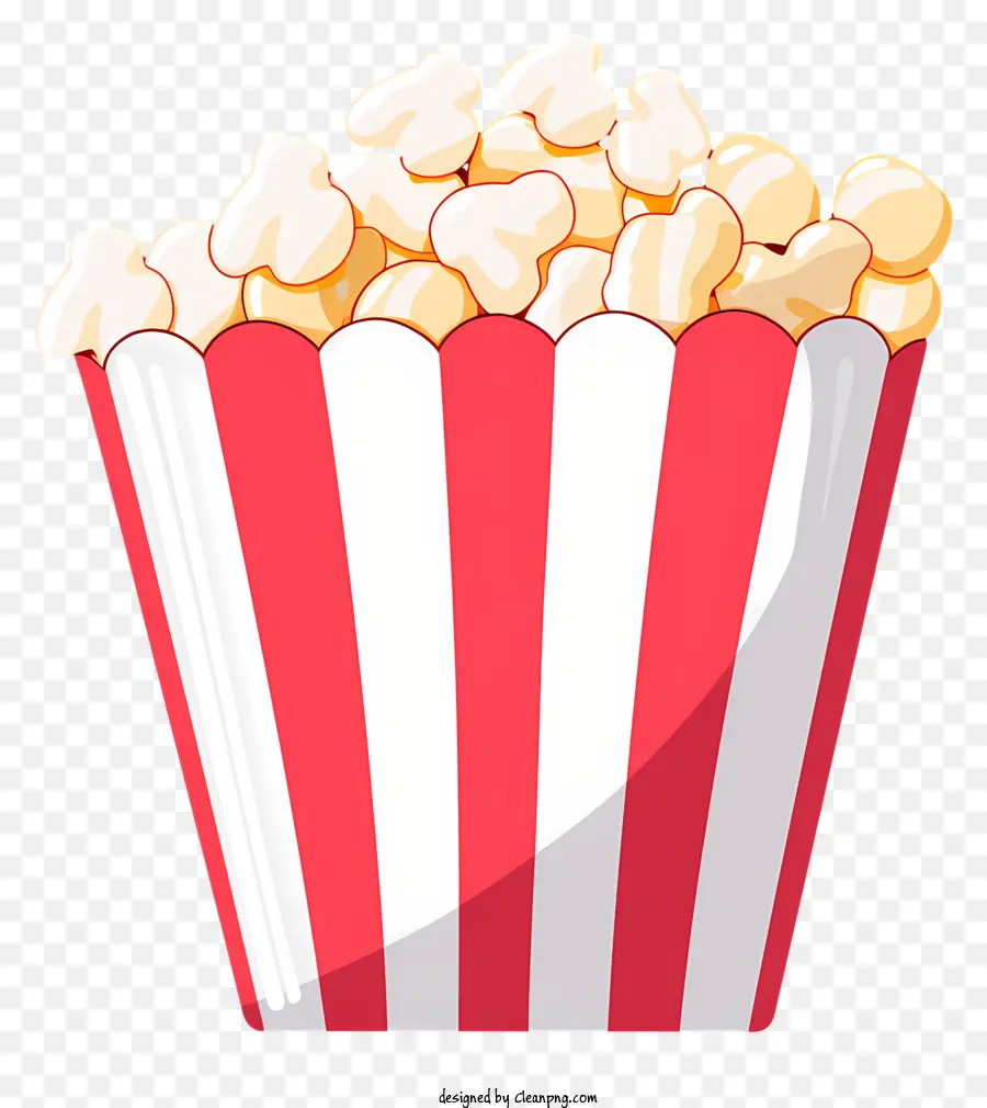 Pop Corn，Boîte De Pop Corn Rayée PNG