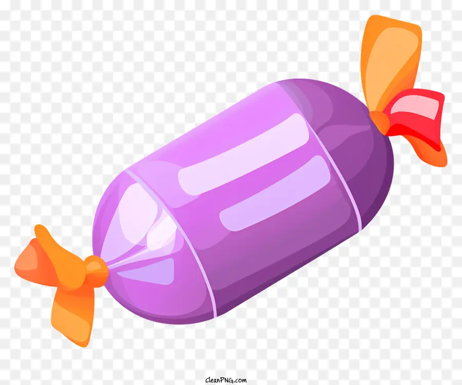 Emballage De Bonbons Violets，Ruban Rouge PNG