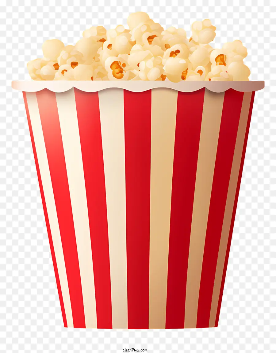 Seau Rayé Rouge Et Blanc，Popcorn PNG