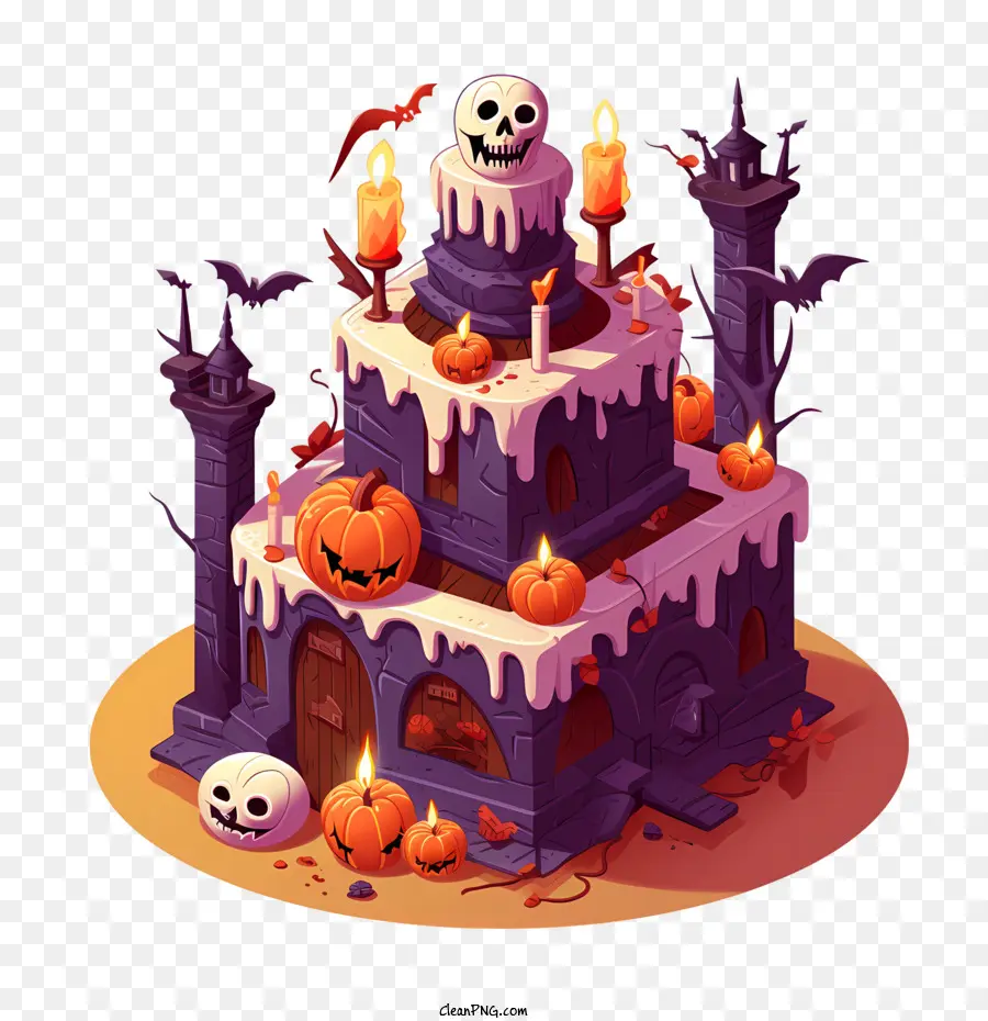 Gâteau D'halloween，Citrouilles PNG