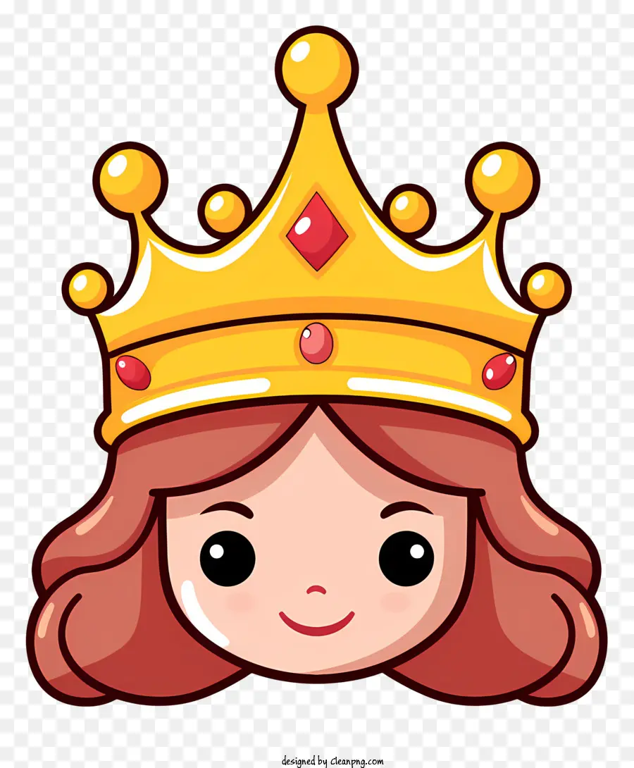 Femme De Dessin Animé Portant Une Couronne，Reine Du Dessin Animé PNG