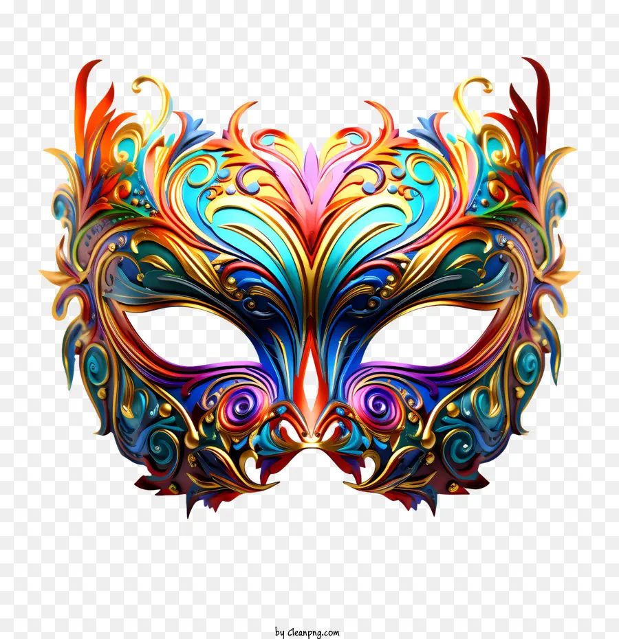 Masque Du Festival Du Carnaval，Masque Coloré PNG