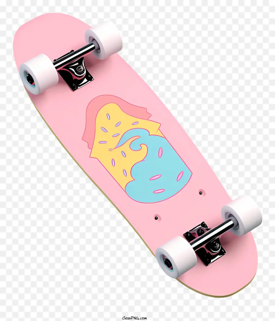 Skateboard Rose，Image De Dessin Animé PNG