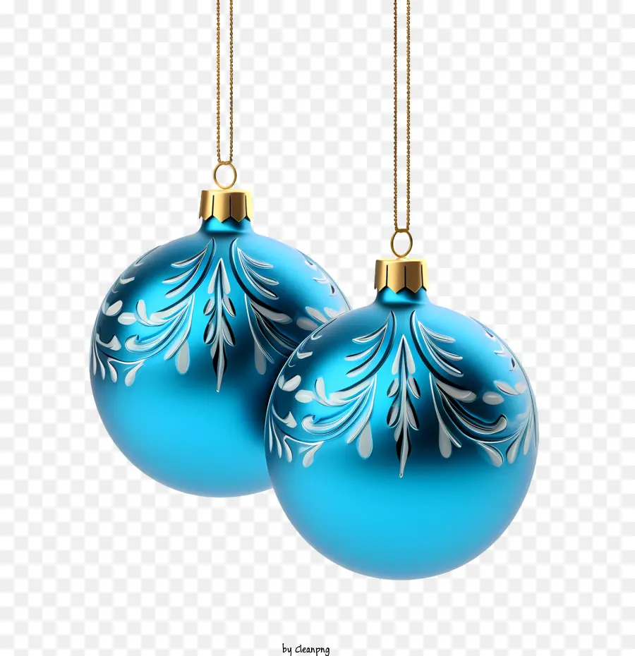 Boule De Noël，Ornements Bleus PNG