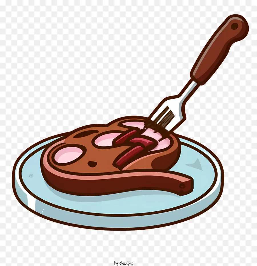 Steak De Dessin Animé，Steak Sur Assiette PNG