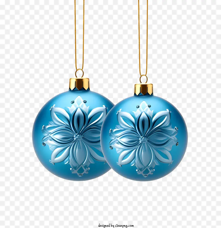 Boule De Noël，Ornements Bleus PNG