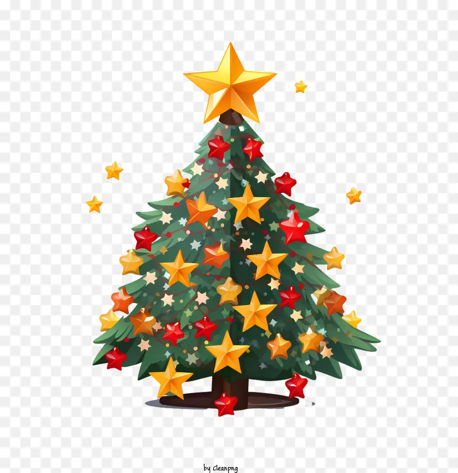 Arbre De Noël，Étoile PNG