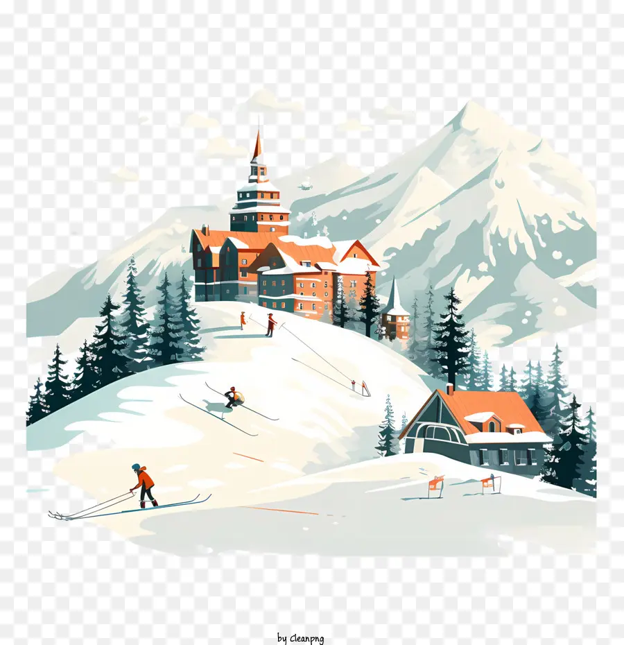 Journée De Ski，Station De Ski PNG