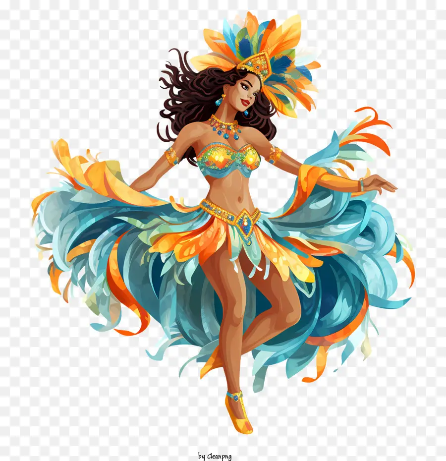 Danseuse Du Carnaval Du Brésil，La Danse PNG