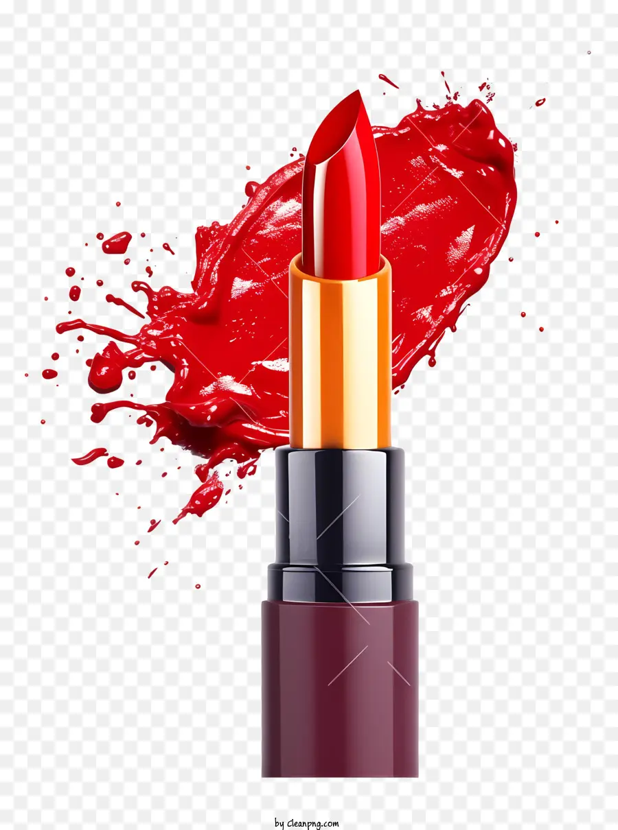 Rouge à Lèvres Rouge，Peinture Renversée PNG