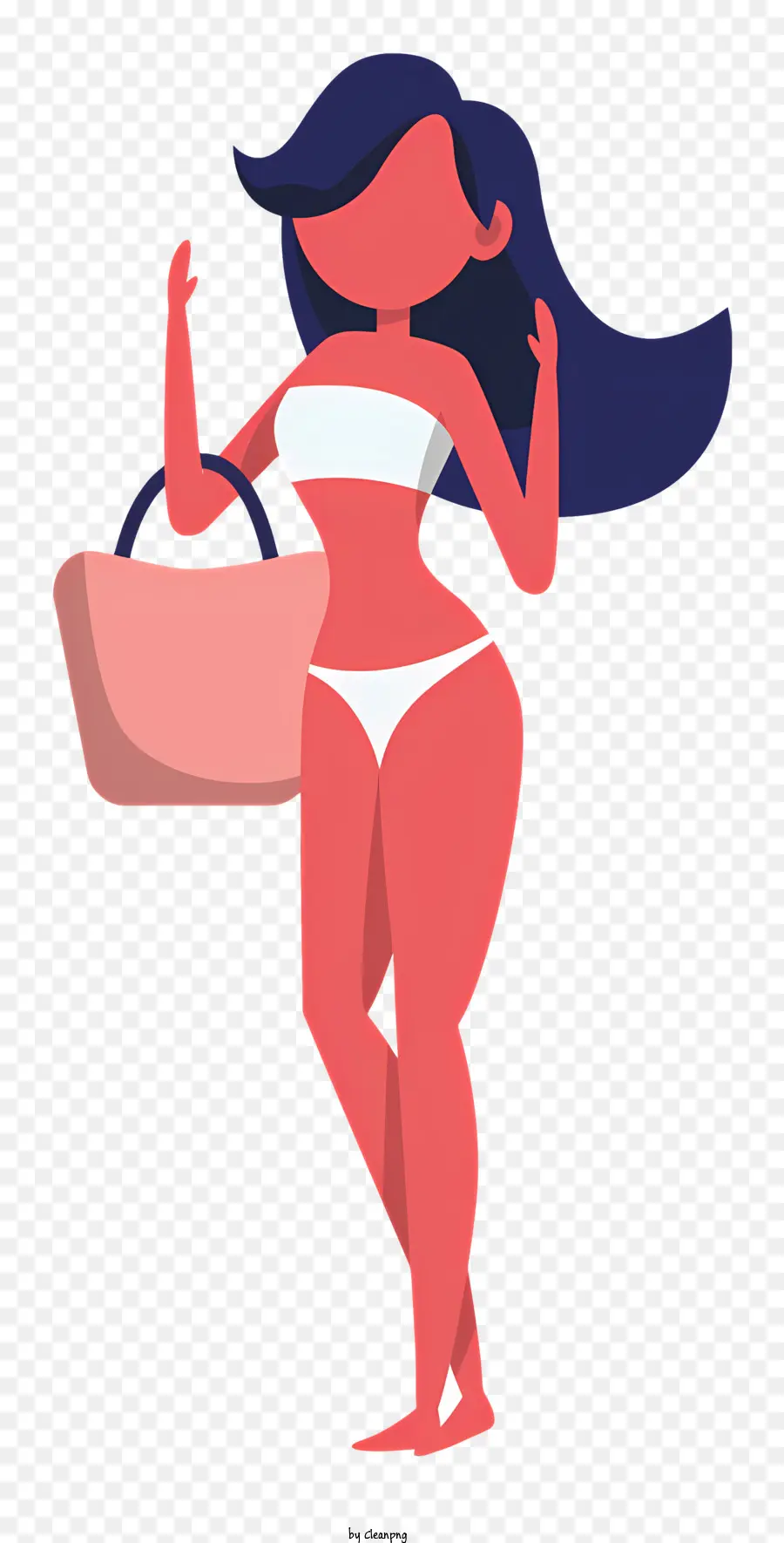 Femme En Bikini，Cheveux Longs Et Bouclés PNG