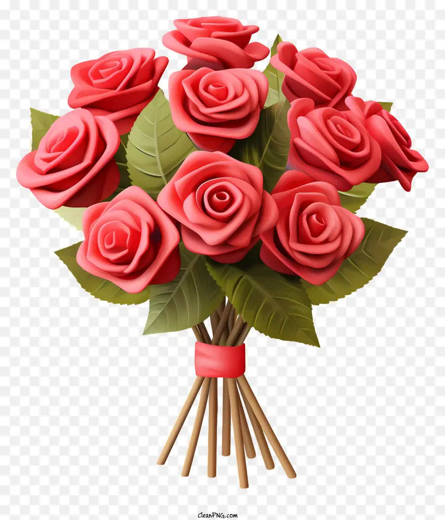 Les Roses Rouges，Bouquet PNG
