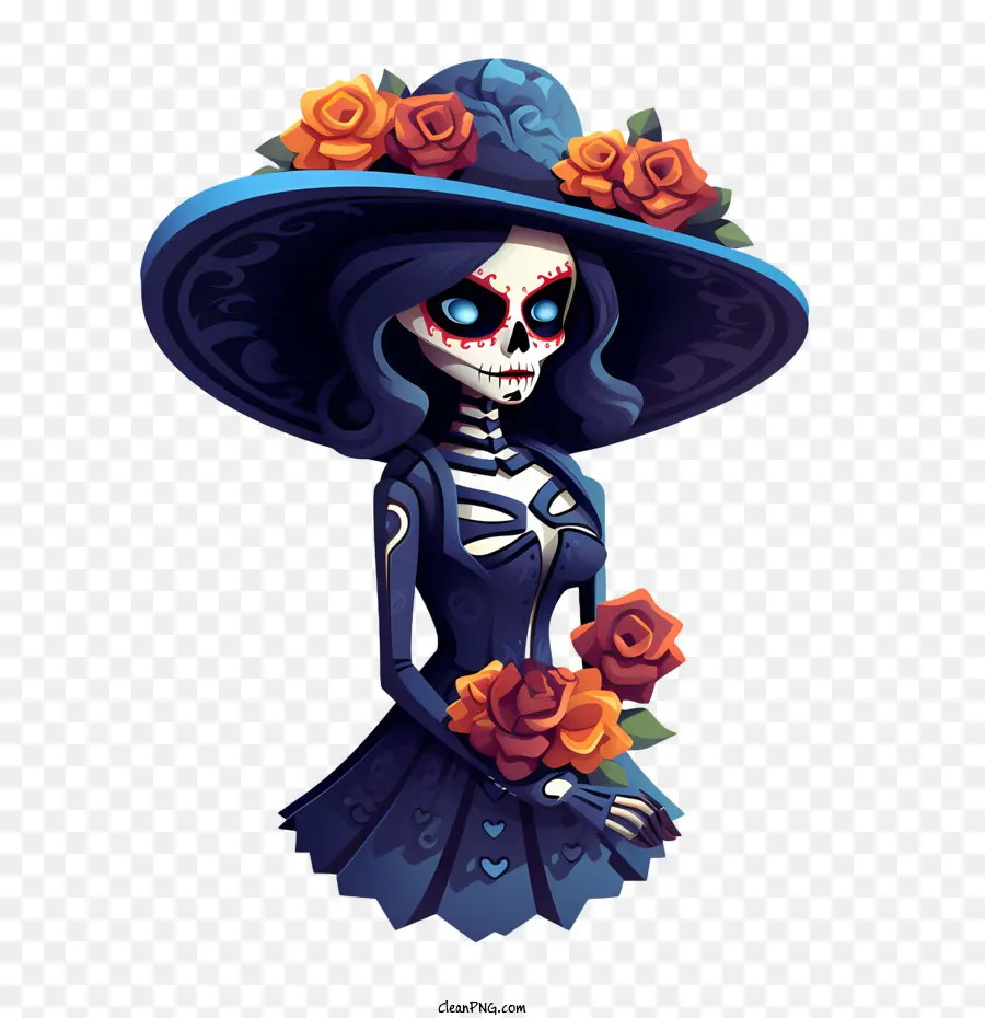 Dia De Los Muertos，Squelette PNG