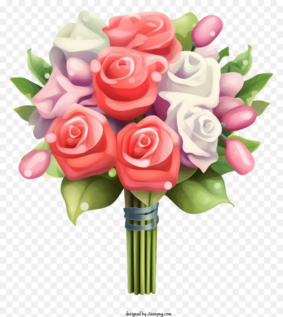 Bouquet De Roses，Roses De Couleurs Différentes PNG
