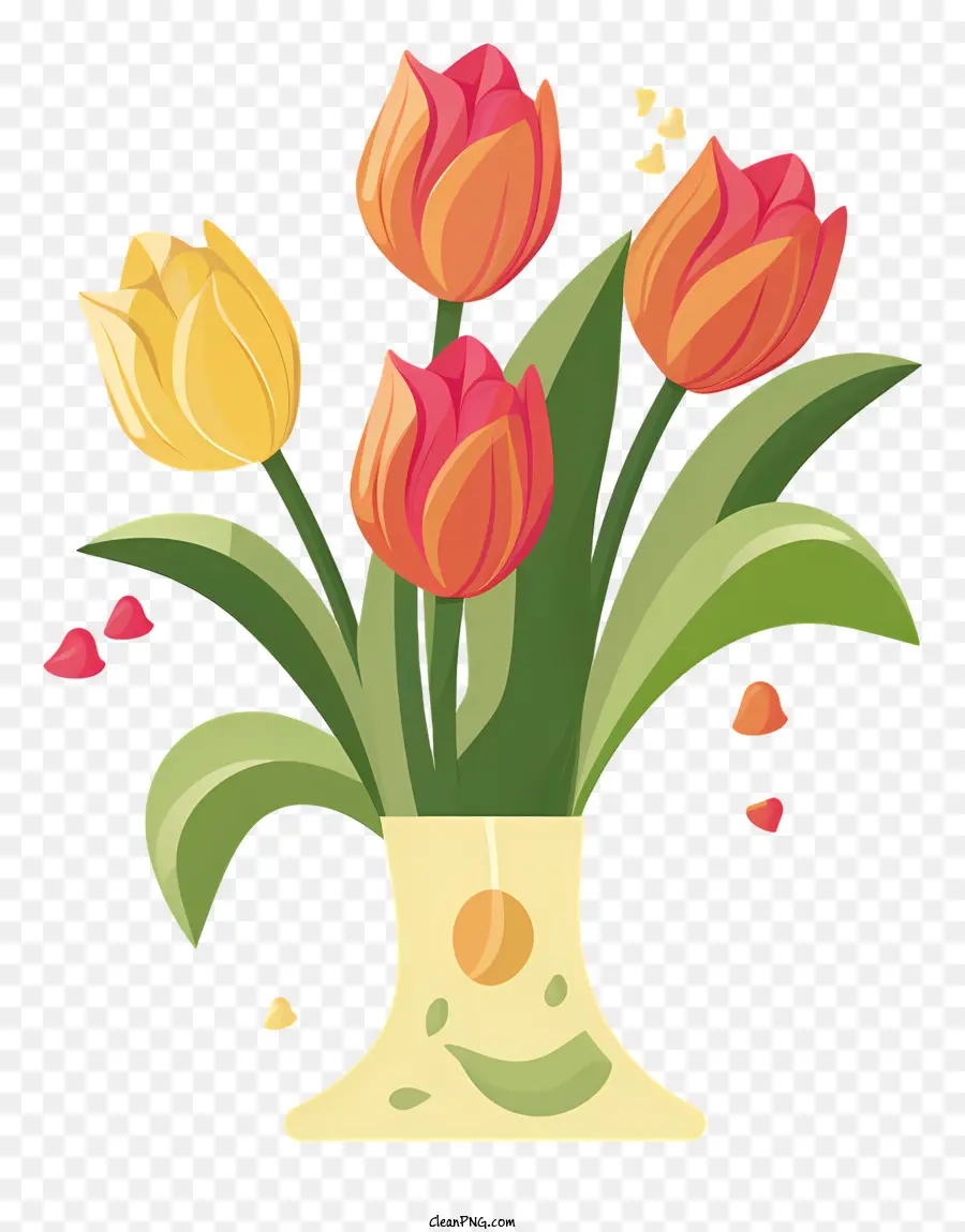 Les Tulipes，Tulipes Roses PNG