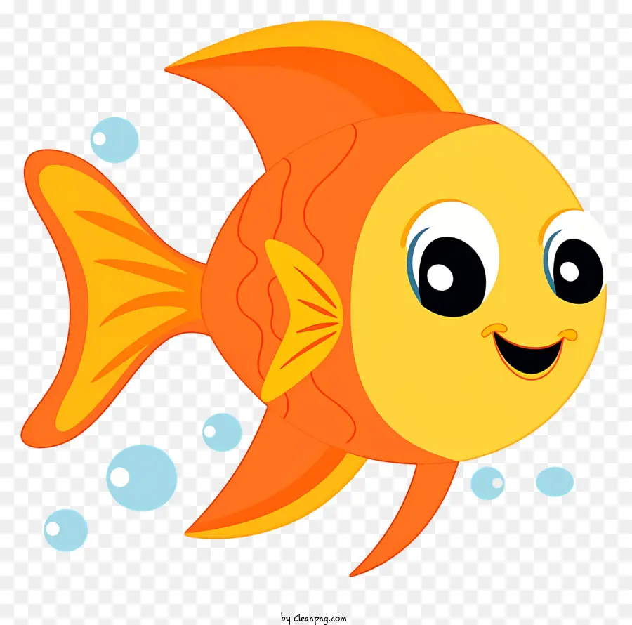 Poisson Rouge Souriant，Dessin Animé De Poissons PNG