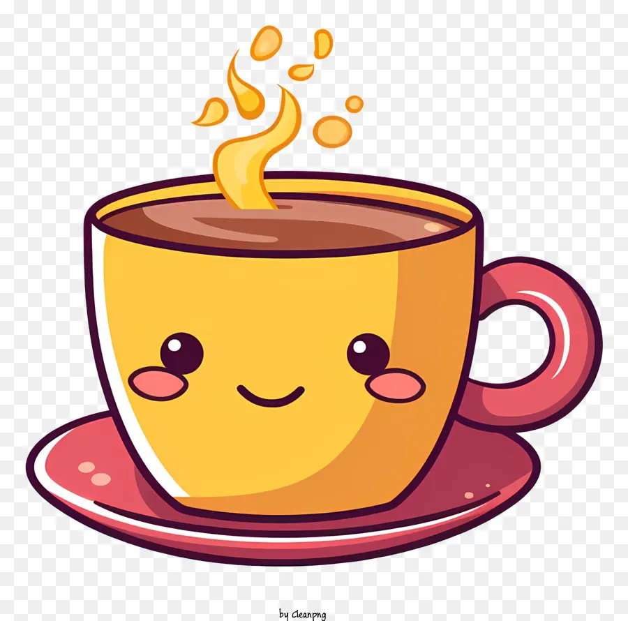 Dessin Animé Tasse De Café，Personnage De Café Mignon PNG