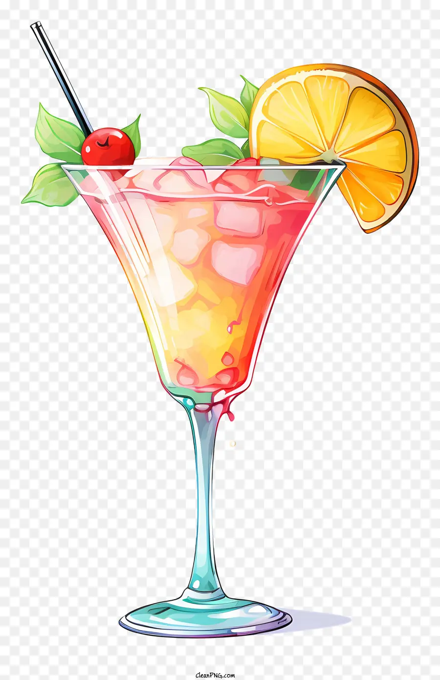 Boisson Rose，Cocktail Coloré PNG