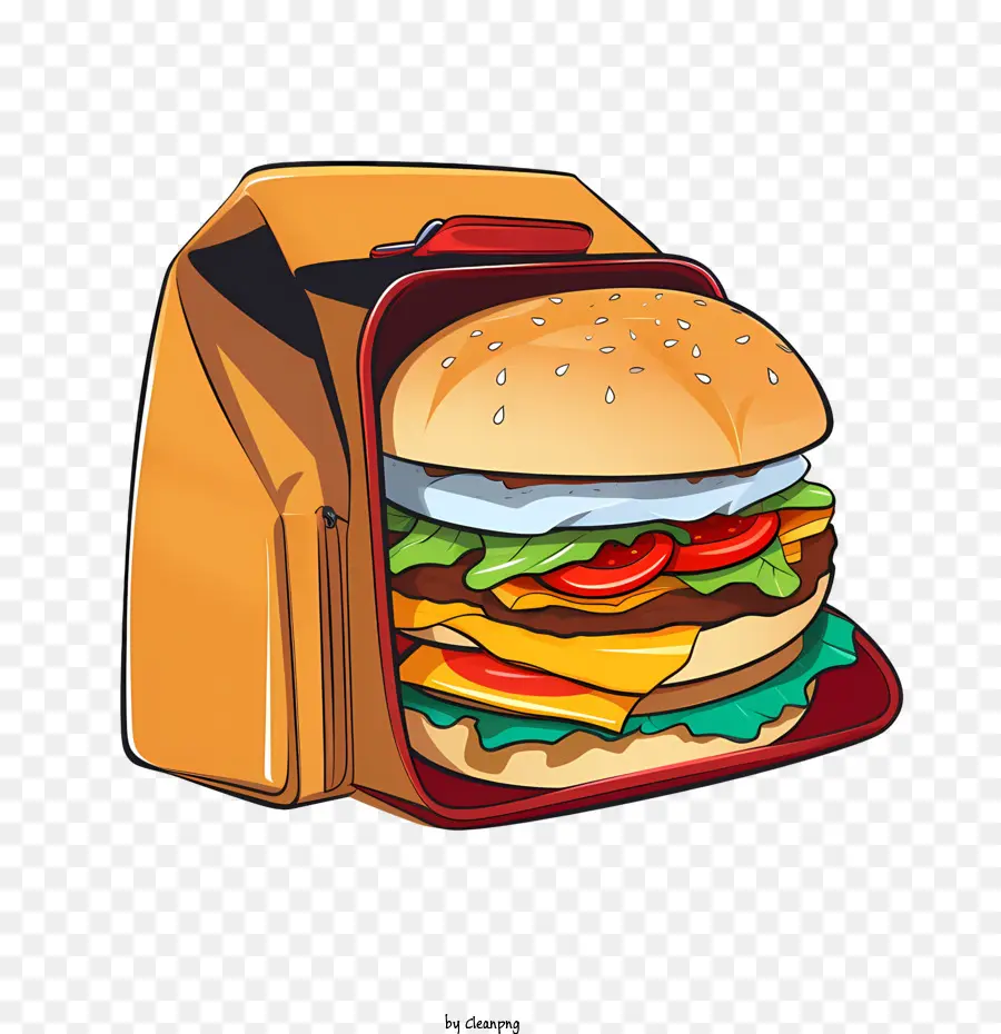 Sac De Livraison De Nourriture，Hamburger PNG