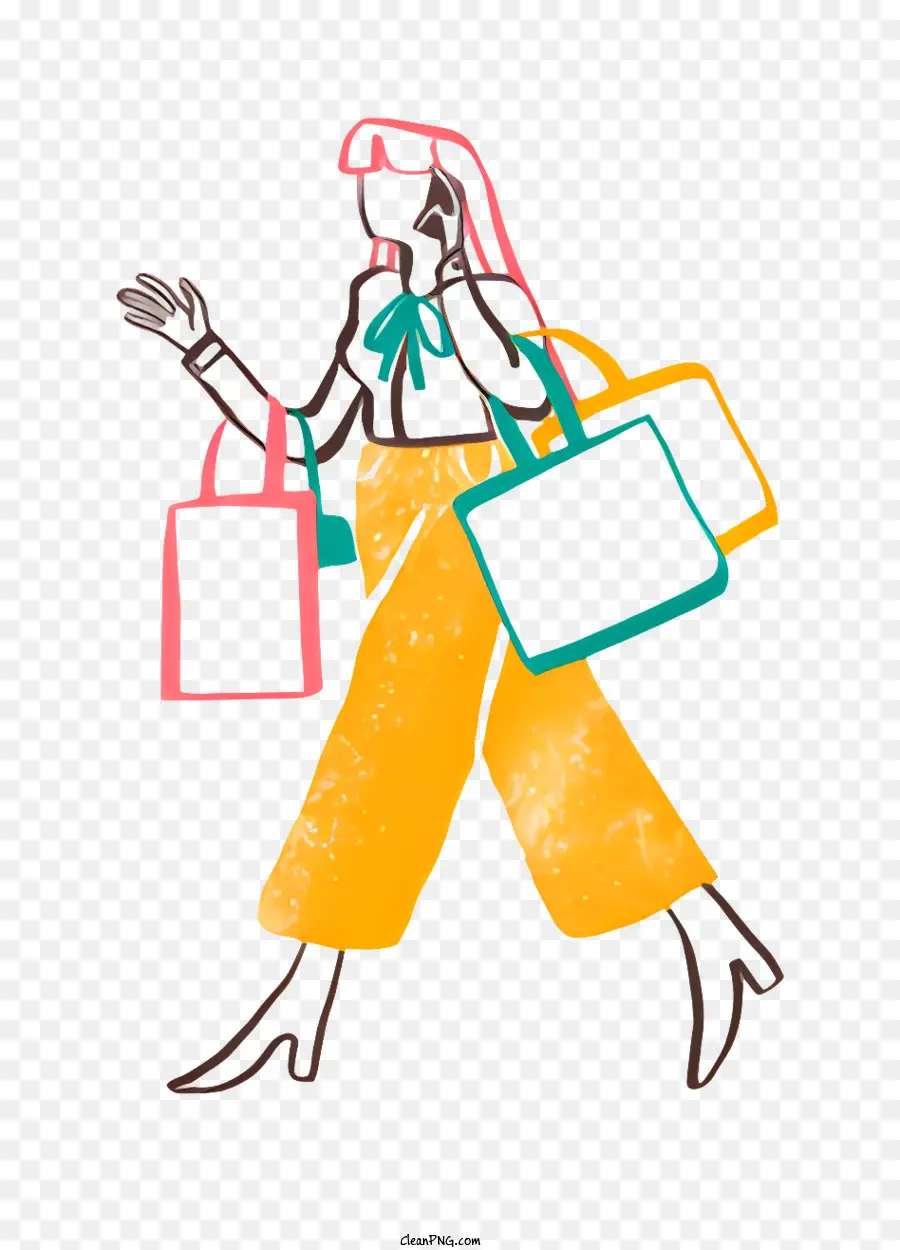 Des Sacs De Shopping，Femme PNG