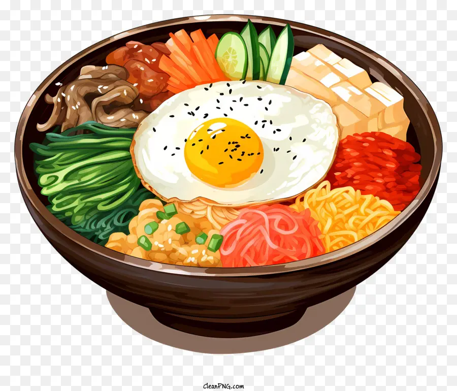 Cuisine Coréenne，Bibimbap PNG