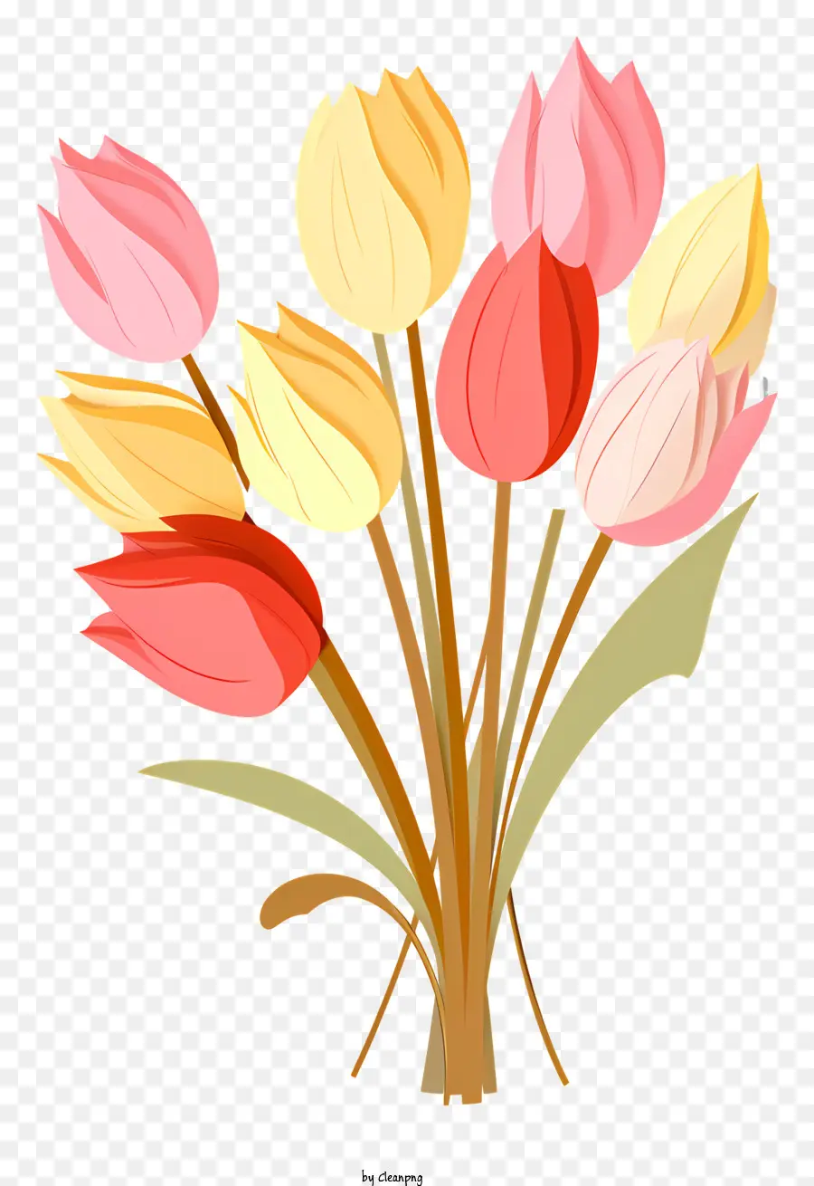 Les Tulipes，Bouquet PNG