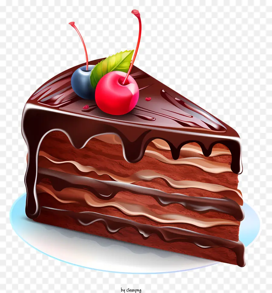 Gâteau Au Chocolat，Cerise Sur Le Gâteau PNG