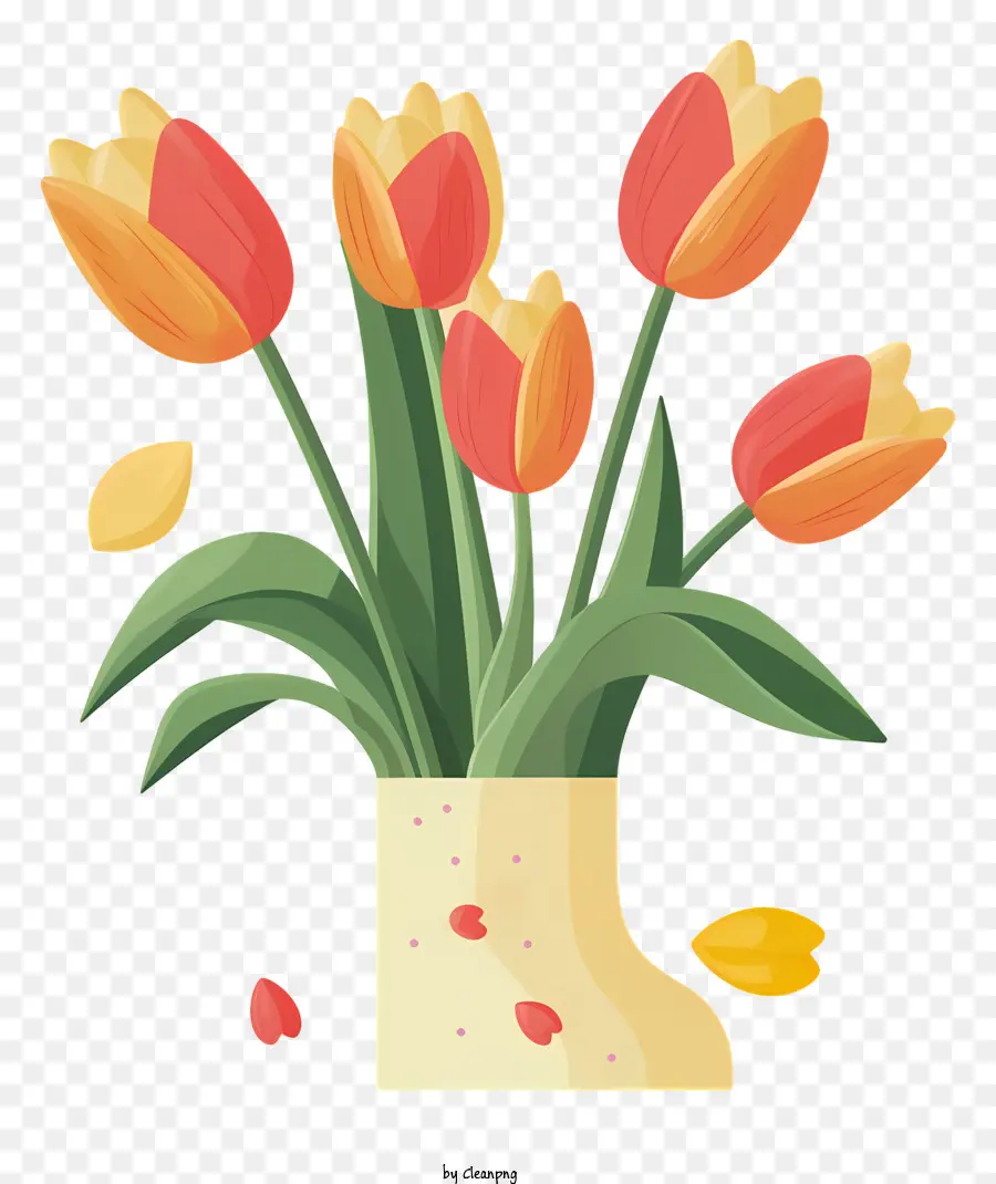 Tulipes，Vase PNG