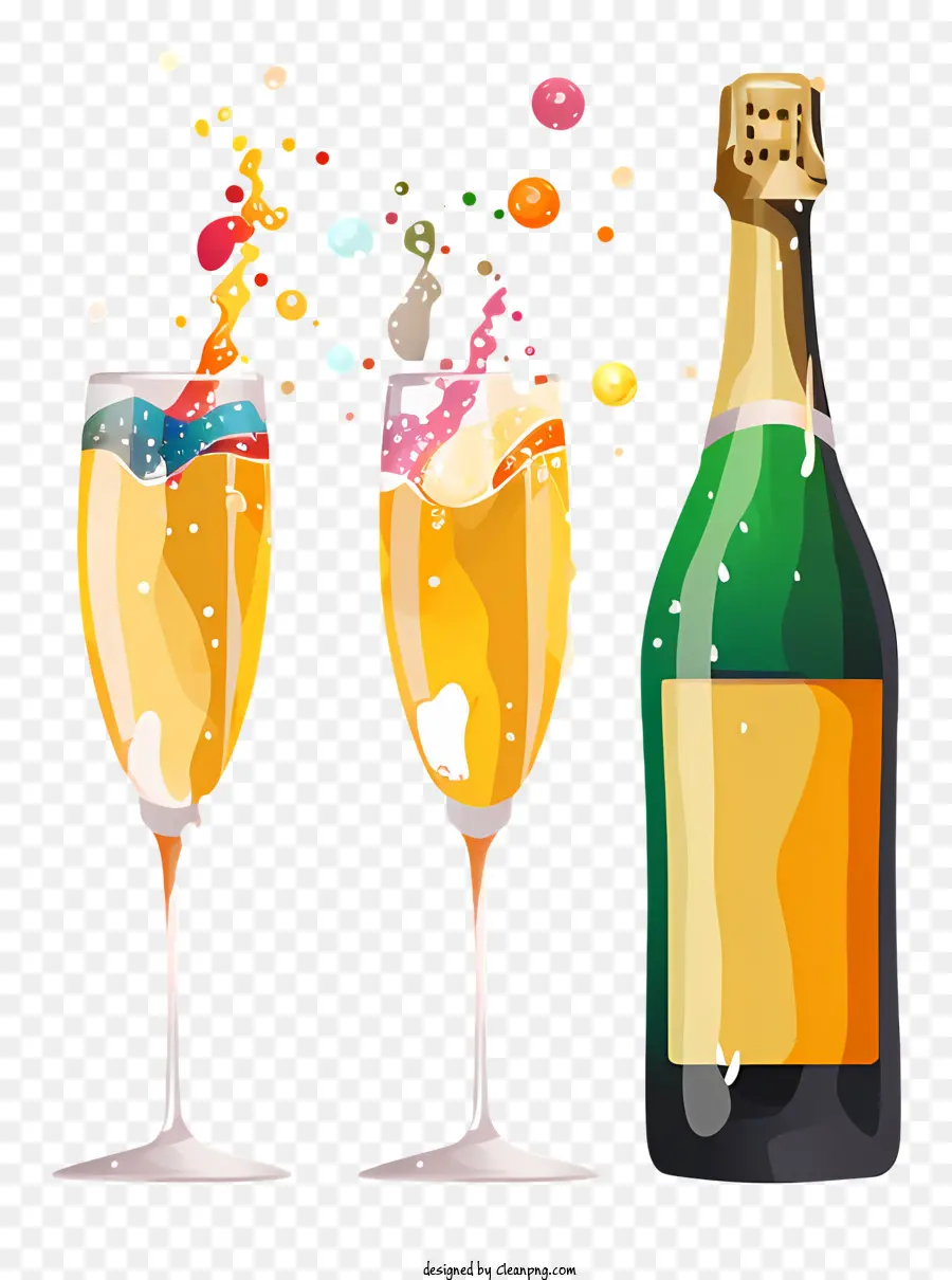 Champagne，Bulles PNG