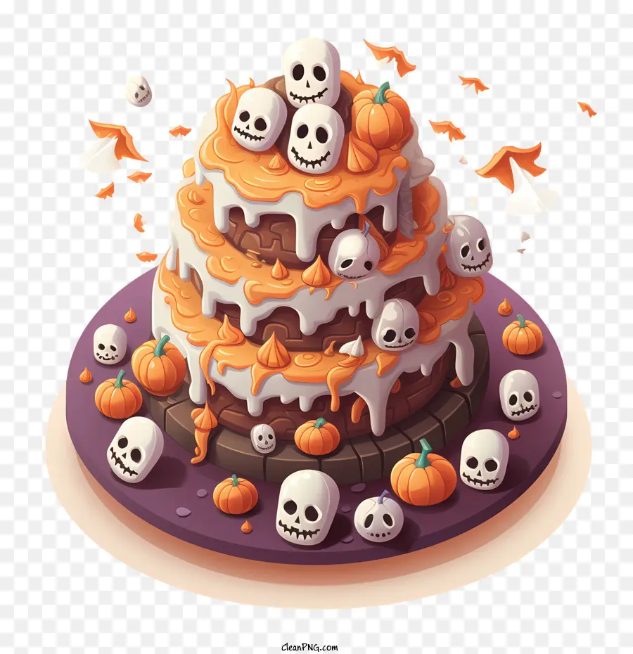 Gâteau D'halloween，Crânes PNG