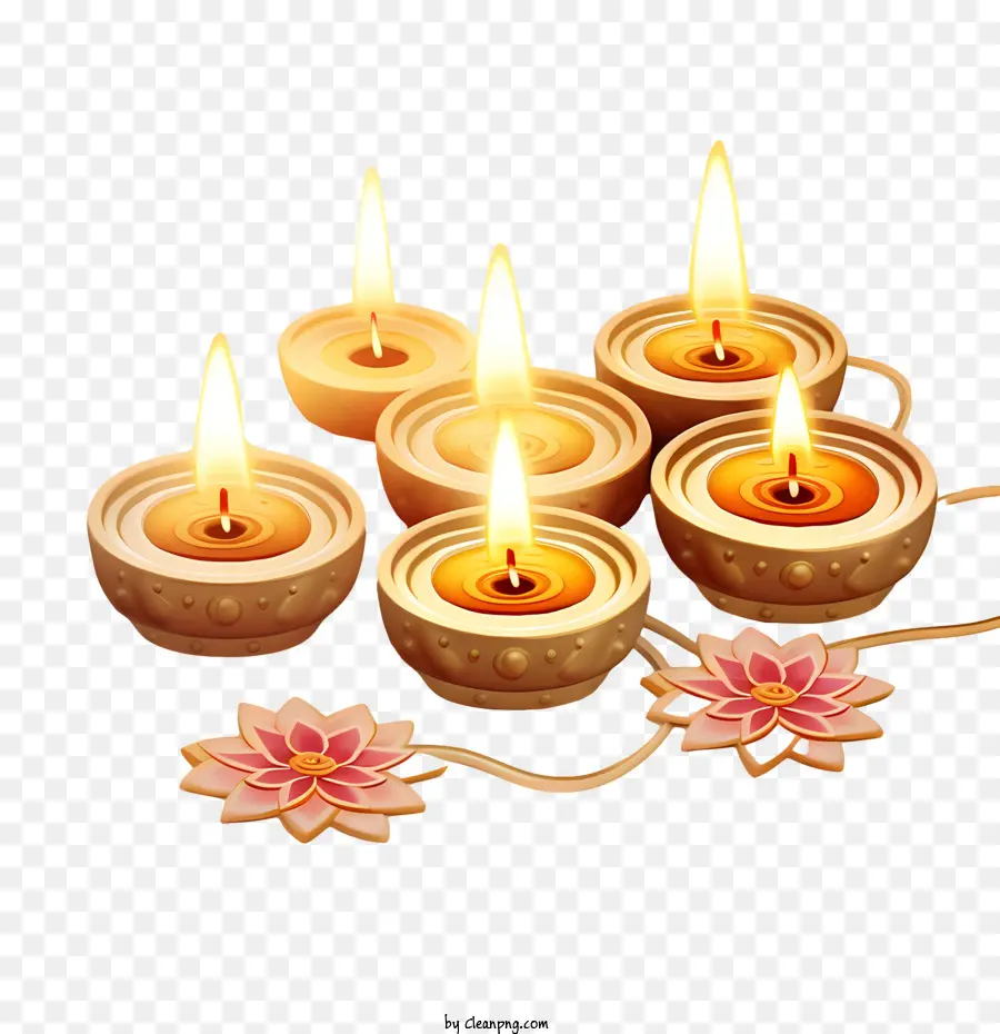Diya De Diwali，Bougies PNG