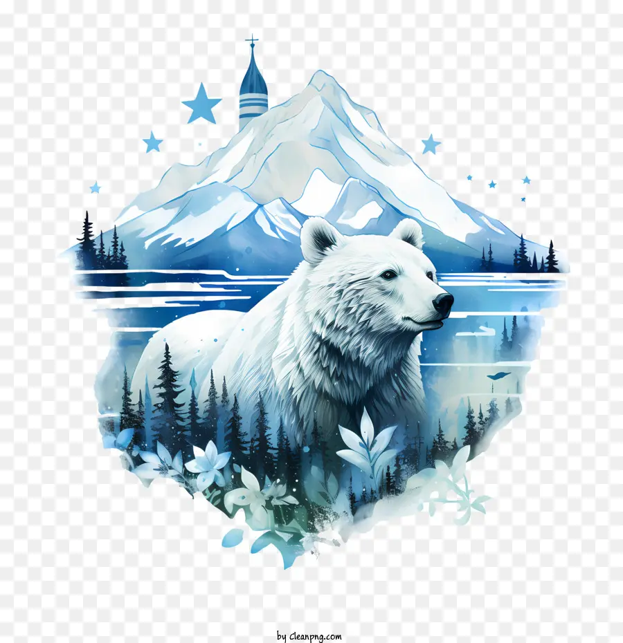 Journée De L'alaska，Ours Blanc PNG