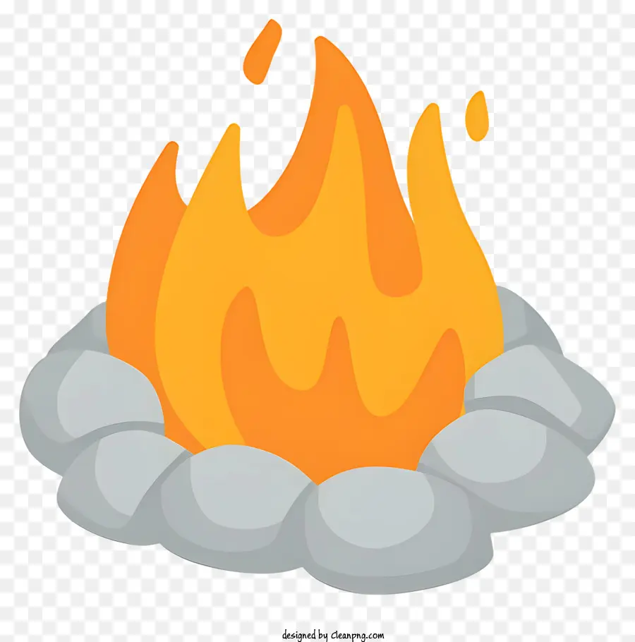 Feu De Camp，Feu De Dessin Animé PNG